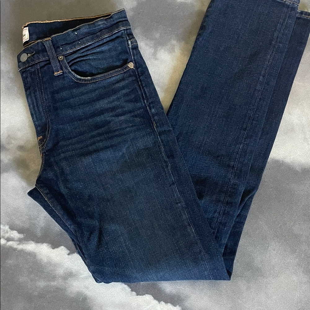 Men's Skinny Dark Blue Stretch Jeans | 32x34
